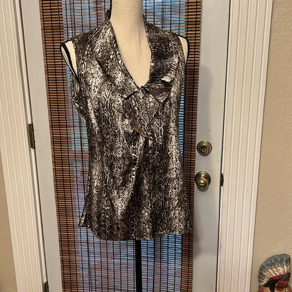 Elie Tahari Silk Eloise Blouse Honey Maple Size SM NWT - Picture 1 of 6